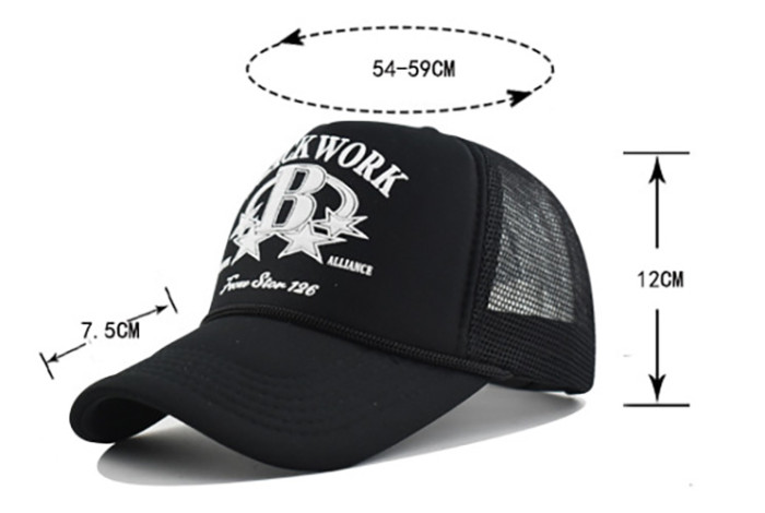 Adjustable Unisex Baseball Cap Fashion Outdoor Trucker Cap Mesh Hat Fashion Casual Sun-Proof Hat