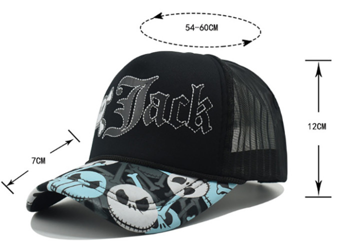 Halloween Adjustable Fashion Graffiti Baseball Mesh Cap Casual Peaked Cap SunHat