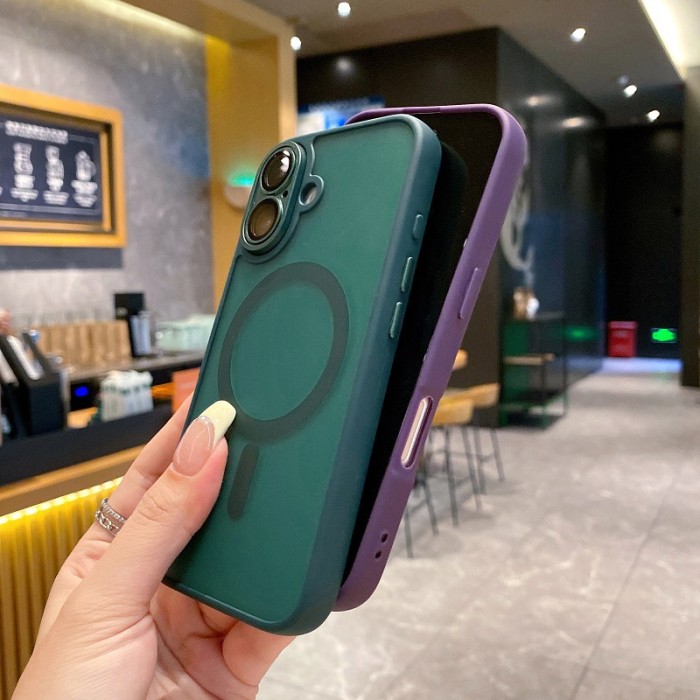 For iPhone 17 Air 16 Pro Max 15 14 13 12 11 Phone Cover Magnetic Lens Protector Shockproof Cover