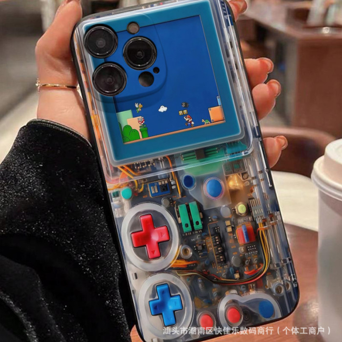 For iPhone 16 Pro Max 15 14 13 12 11 7 XR XS Phone Cover Video Game Pattern Case
