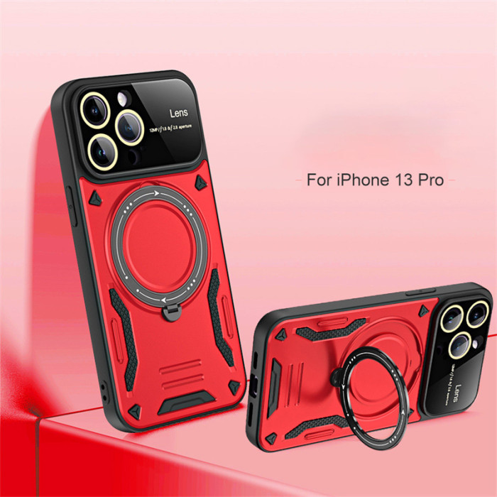 For iPhone 17 Air 17 16 Pro Max 15 14 13 12 Phone Cover Rotating Bracket Magnetic Shockproof Cover