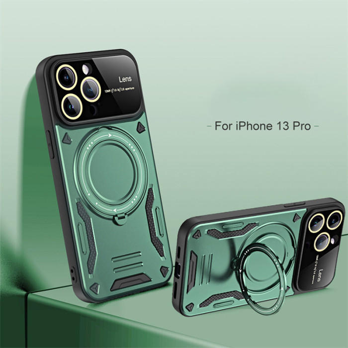 For iPhone 17 Air 17 16 Pro Max 15 14 13 12 Phone Cover Rotating Bracket Magnetic Shockproof Cover