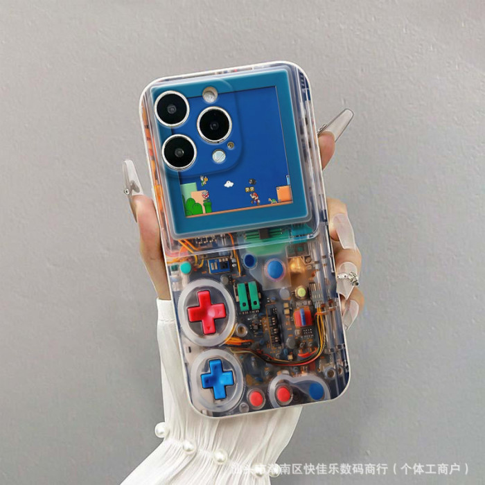 For iPhone 16 Pro Max 15 14 13 12 11 7 XR XS Phone Cover Video Game Pattern Case