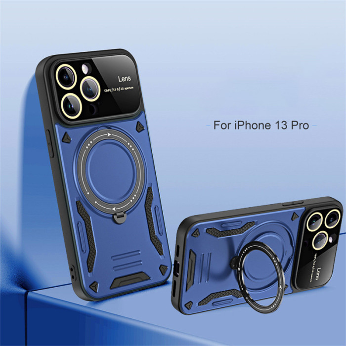 For iPhone 17 Air 17 16 Pro Max 15 14 13 12 Phone Cover Rotating Bracket Magnetic Shockproof Cover