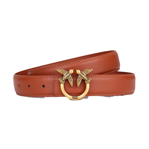 Genuine Leather Belts Jeans Dresses Suits Bird Motif Black Brown Gold Business Casual Versatile Trendy