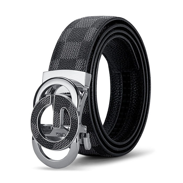 Genuine Leather Belts Jeans Suits Business Casual Versatile Trendy Gold Silver Black
