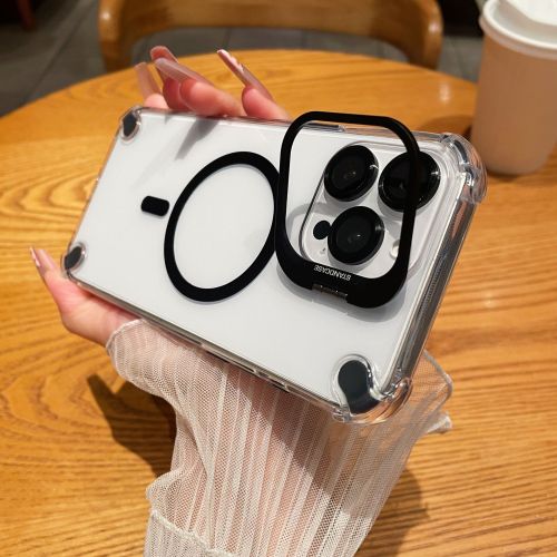 For iPhone 17 Air 17 16 Pro Max 15 14 13 12 11 Phone Cover Metal Lens Holder Magnetic