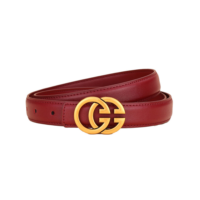 Genuine Leather Belts Gold Letter Pattern Black Brown Khaki Business Casual Versatile Trendy