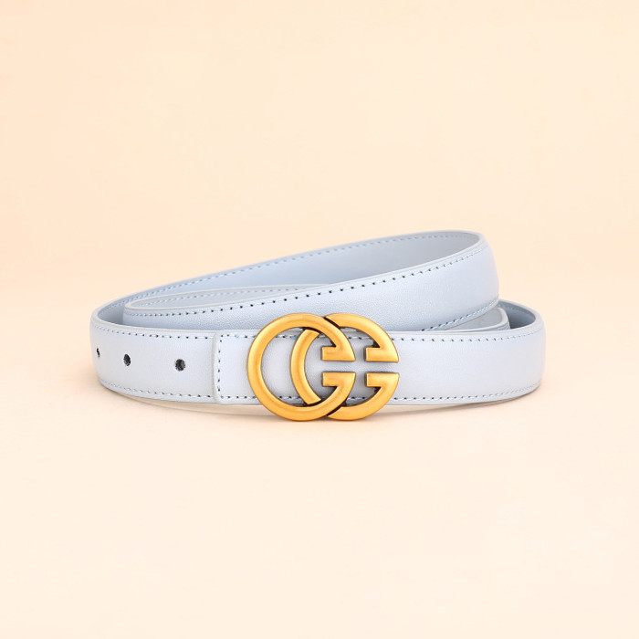 Genuine Leather Belts Gold Letter Pattern Black Brown Khaki Business Casual Versatile Trendy