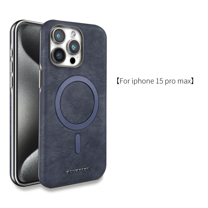 For iPhone 16 Pro Max 15 14 13 12 11 Phone Cover Card Business Leather Magnetic Shockproof Cover