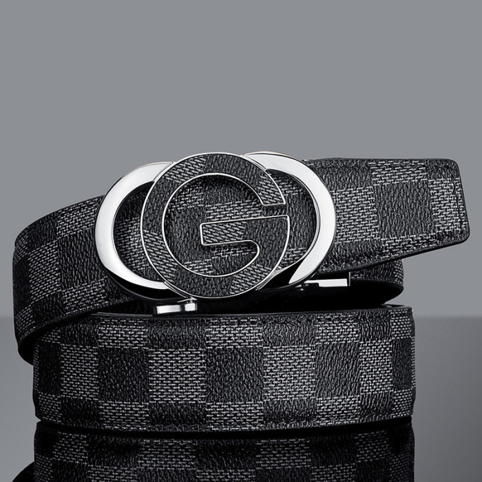 Genuine Leather Belts Jeans Suits Business Casual Versatile Trendy Gold Silver Black