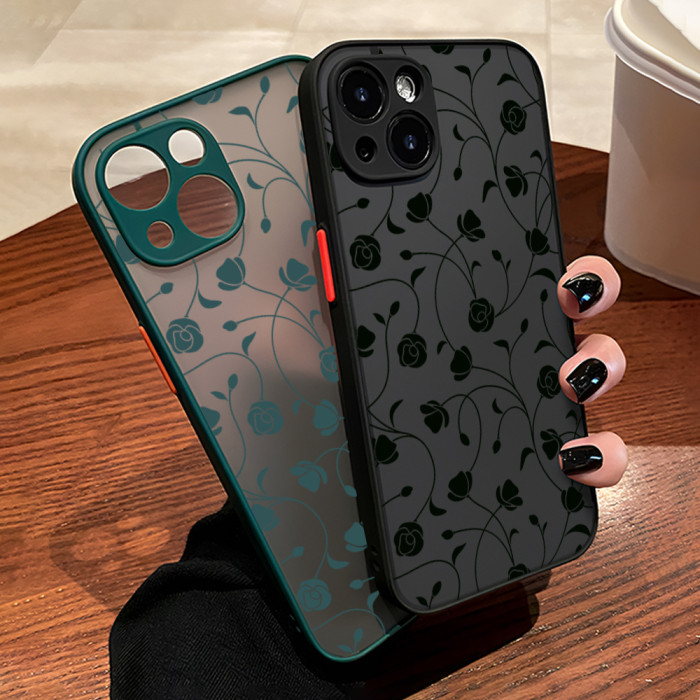 For iPhone 11/12/13/1716/15/14 Skin-Feel Matte Case Full-Coverage Lens & Shockproof Protection phone case