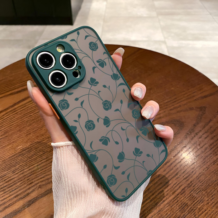 For iPhone 11/12/13/1716/15/14 Skin-Feel Matte Case Full-Coverage Lens & Shockproof Protection phone case