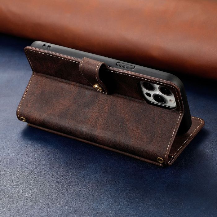 Leather Wallet Phone Case for Apple iPhone 16 15 14 13 12 11 7 8 12/13 MINI XR XS