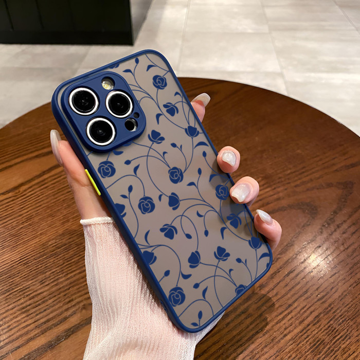 For iPhone 11/12/13/1716/15/14 Skin-Feel Matte Case Full-Coverage Lens & Shockproof Protection phone case