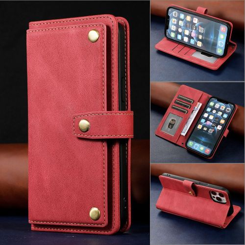 Leather Wallet Phone Case for Apple iPhone 16 15 14 13 12 11 7 8 12/13 MINI XR XS