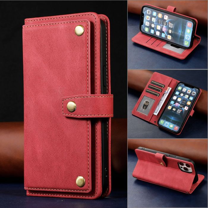 Leather Wallet Phone Case for Apple iPhone 16 15 14 13 12 11 7 8 12/13 MINI XR XS