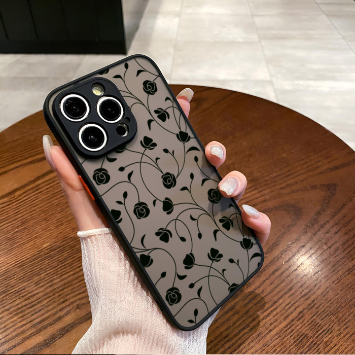 For iPhone 11/12/13/1716/15/14 Skin-Feel Matte Case Full-Coverage Lens & Shockproof Protection phone case