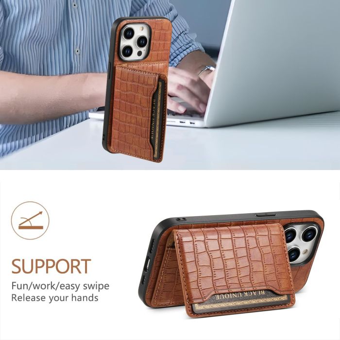 Card Holder Leather Wallet Case For iPhone 16 15 Pro Max14 13 12 11 8 X/Xr/Xsamx