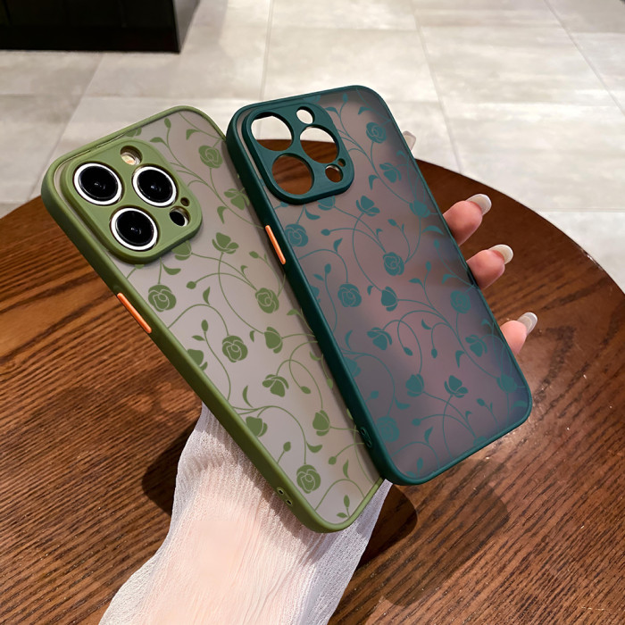 For iPhone 11/12/13/1716/15/14 Skin-Feel Matte Case Full-Coverage Lens & Shockproof Protection phone case