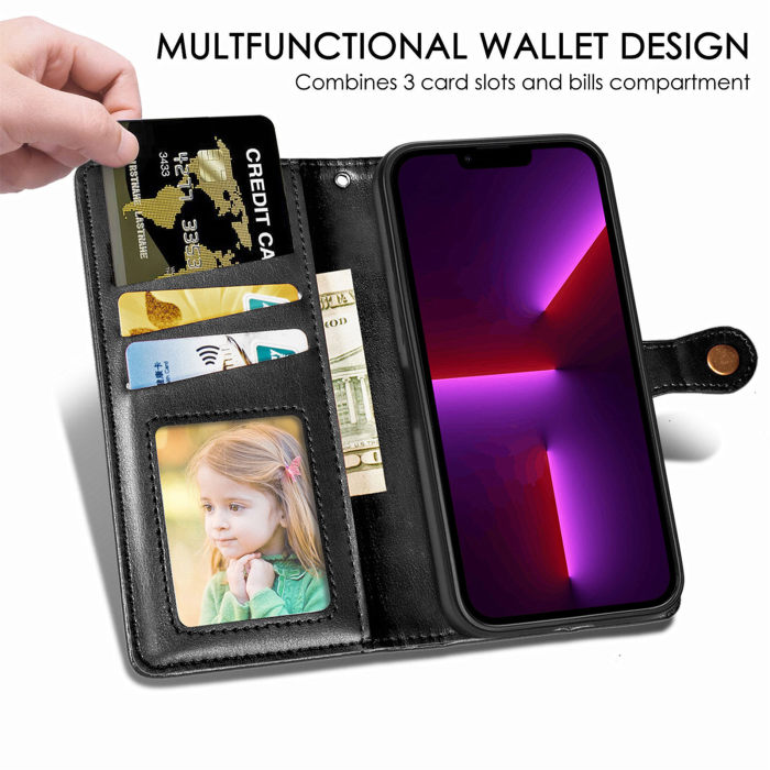 For iPhone 17 AIR 1716 15 14 Pro Max 13 11 12 XR Fashion Case Flip Leather Wallet Case