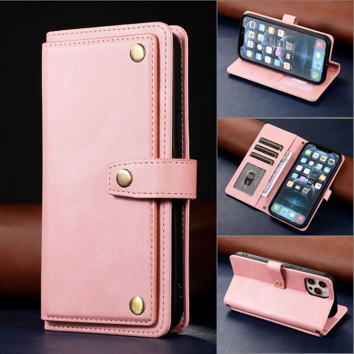 Leather Wallet Phone Case for Apple iPhone 16 15 14 13 12 11 7 8 12/13 MINI XR XS