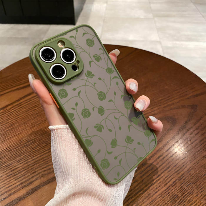 For iPhone 11/12/13/1716/15/14 Skin-Feel Matte Case Full-Coverage Lens & Shockproof Protection phone case