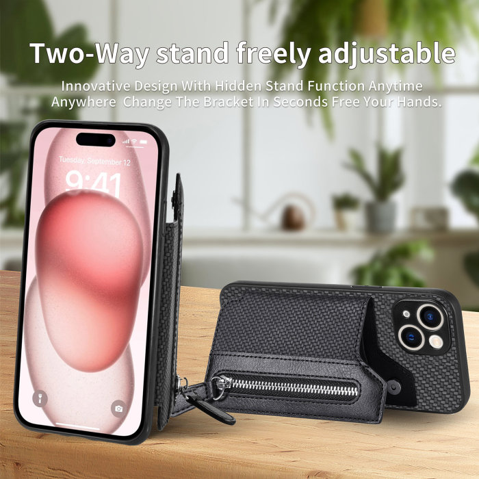 For iPhone 17 AIR 17 16 15 14 Pro Max 13 11 12 7 8 XR XS Leather Wallet Phone Case Shockproof Cover