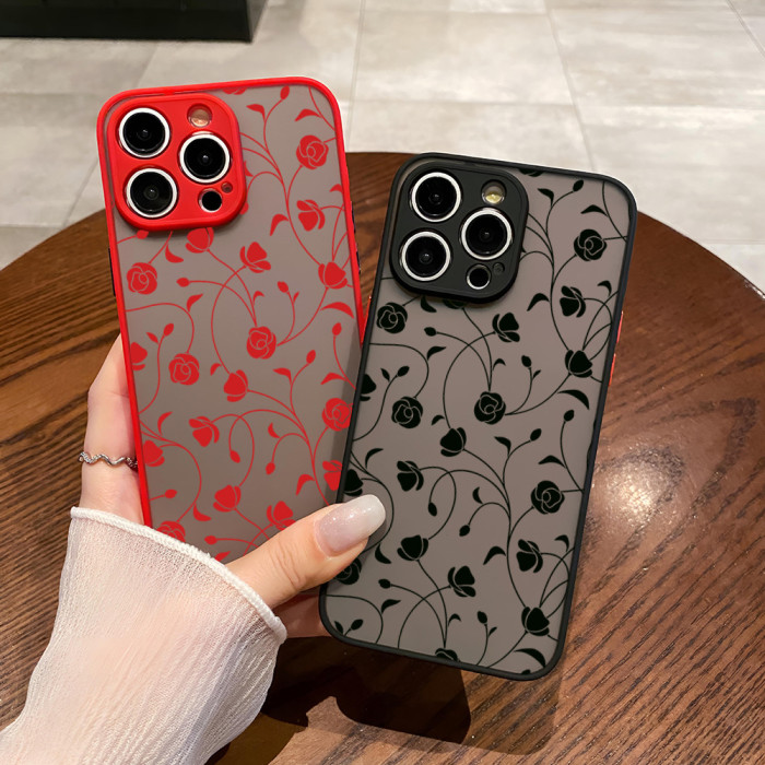 For iPhone 11/12/13/1716/15/14 Skin-Feel Matte Case Full-Coverage Lens & Shockproof Protection phone case