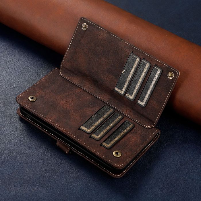 Leather Wallet Phone Case for Apple iPhone 16 15 14 13 12 11 7 8 12/13 MINI XR XS