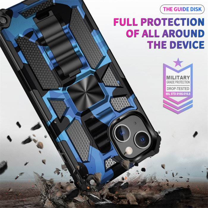 For iPhone 17 Air 17 16 Pro Max 15 14 13 12 11 7 8  XR XS Phone Case camouflage Color Bracket