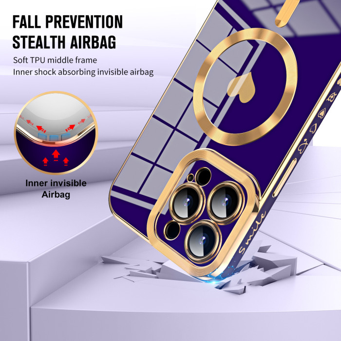 For iPhone 16 Pro Max 15 14 13 12 11 Magnetic Cell Phone Case Shockproof Cover