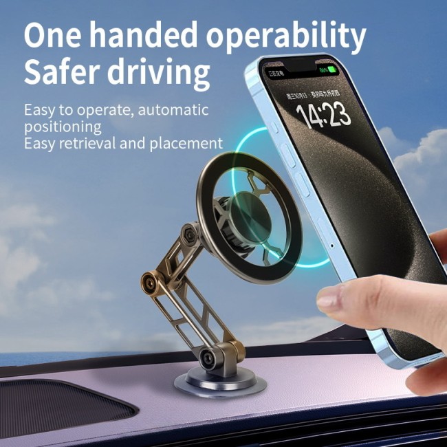 For iPhone 16 15 14 13 12 11 XR XS Pro Max Magnetic Mount Magsafe Car Phone Holder 360°