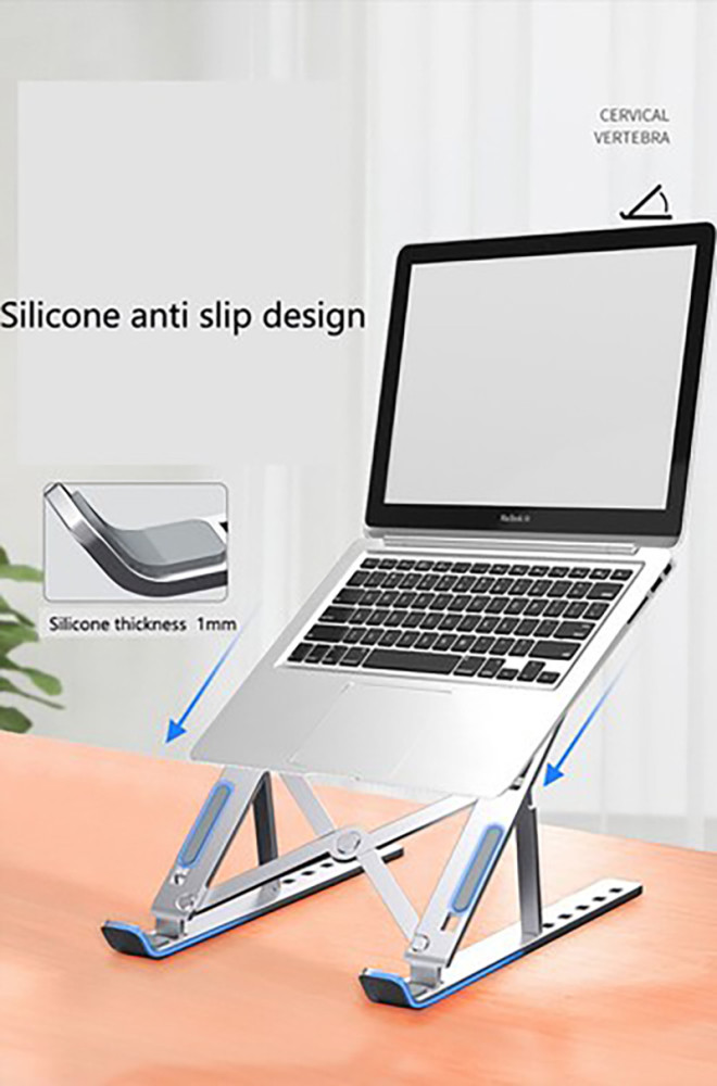 Adjustable Foldable Laptop Stand Aluminum Notebook Riser Computer Holder Desk