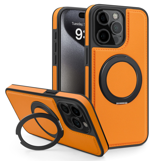 For iPhone 16 15 Pro Max 14 13 12 11 Leather Mag Safe Magnetic Fashion Case