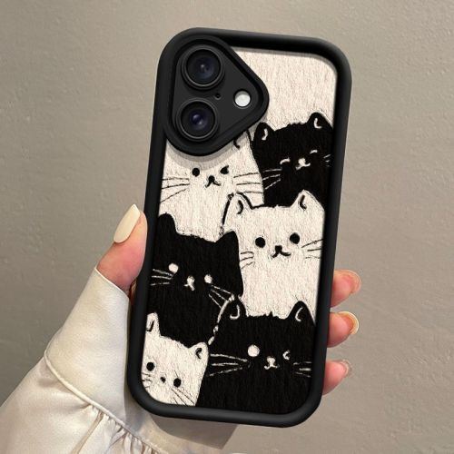 For iPhone 16 Pro Max iPhone16 16plus pro  ProMax Cat Lanyard Phone Case 