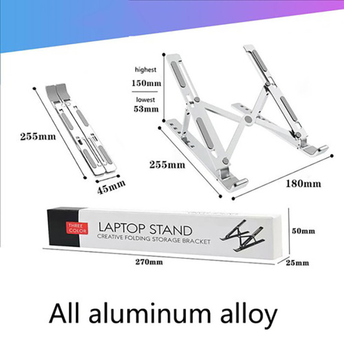 Adjustable Foldable Laptop Stand Aluminum Notebook Riser Computer Holder Desk