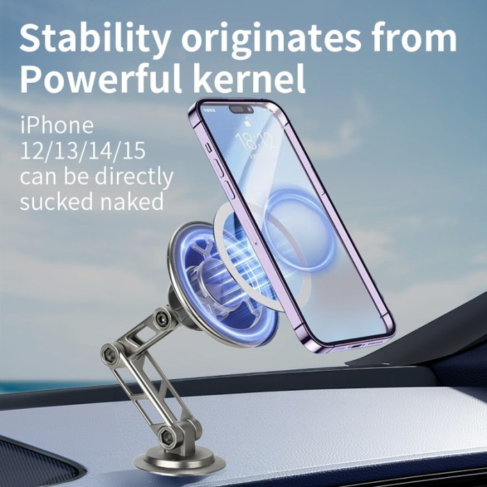 For iPhone 16 15 14 13 12 11 XR XS Pro Max Magnetic Mount Magsafe Car Phone Holder 360°