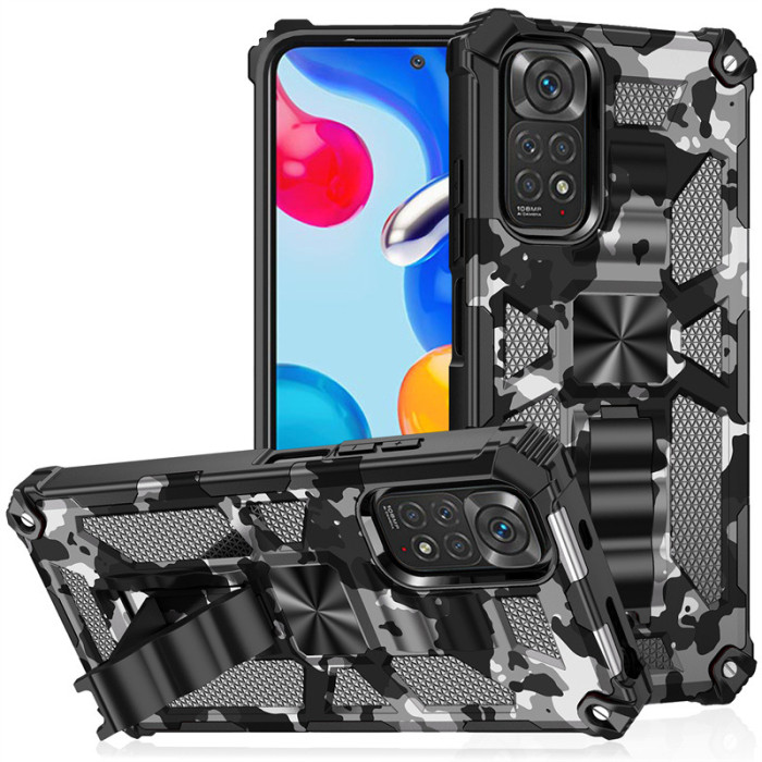 For iPhone 6/7/8/11/12/13/14/15/16/17 Camouflage Armor Phone Case - Shockproof Protective Case with Kickstand