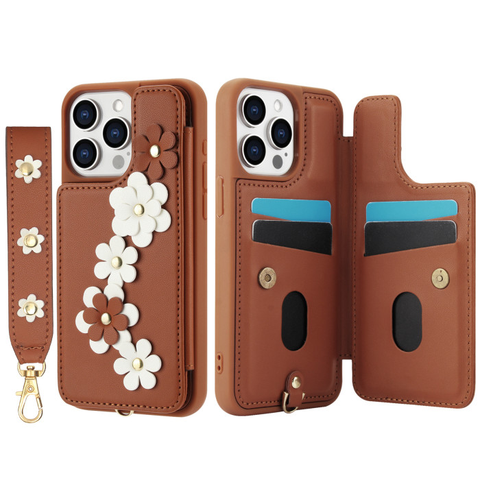 For iPhone 17 Air 17 16 Pro Max 15 14 13 12 XR XS Shockproof Leather Wallet Phone Case