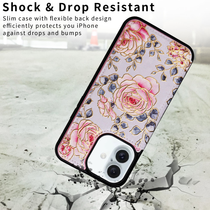 For Apple iPhone 16 15 14 13 12 Pro Max Wallet Leather Phone Case Fashion Case
