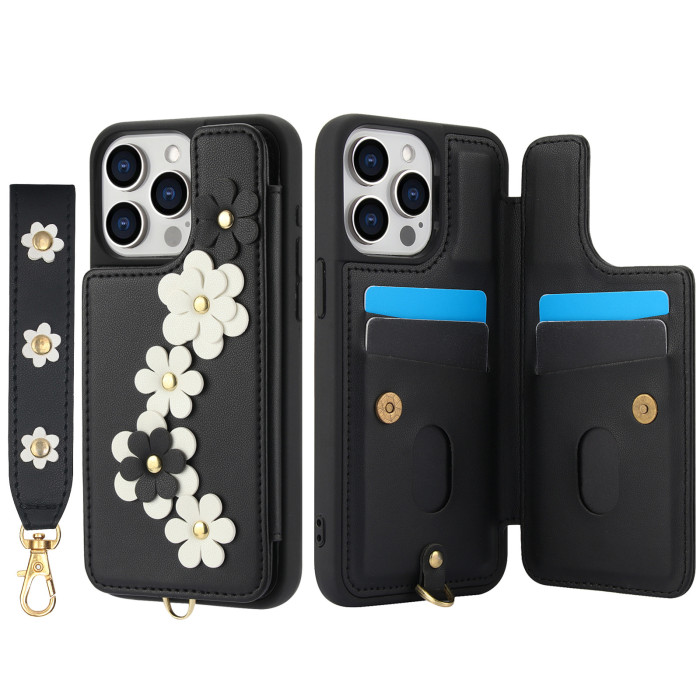 For iPhone 17 Air 17 16 Pro Max 15 14 13 12 XR XS Shockproof Leather Wallet Phone Case