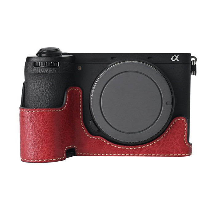 For Sony A6700 Lychee Pattern PU Magnetic Base Black Green Blue