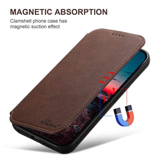For iPhone 17 air 17 16 15 14 13 12 Pro Max Wallet Magnetic Leather Cover