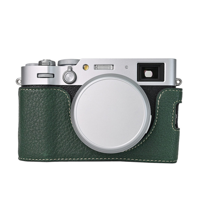 For Fujifilm X100VI Mark VI Lychee Pattern PU Base Black Blue Green