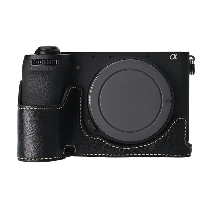 For Sony A6700 Lychee Pattern PU Magnetic Base Black Green Blue