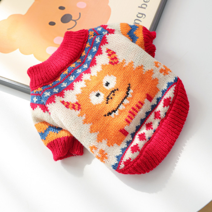 Halloween Warm Pet Clothes Dog Cat Sweater Costume Jumpsuit Puppy Apparel  Autumn Winter