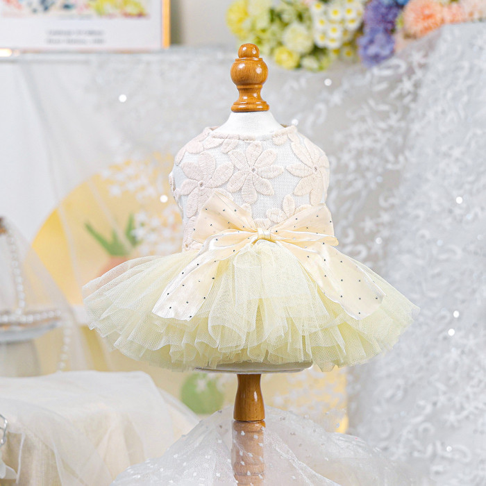 Pet Clothes Dog Cat Clothing Warm Wedding Birthday Dress Skirt Costume Jumpsuit Puppy Apparel