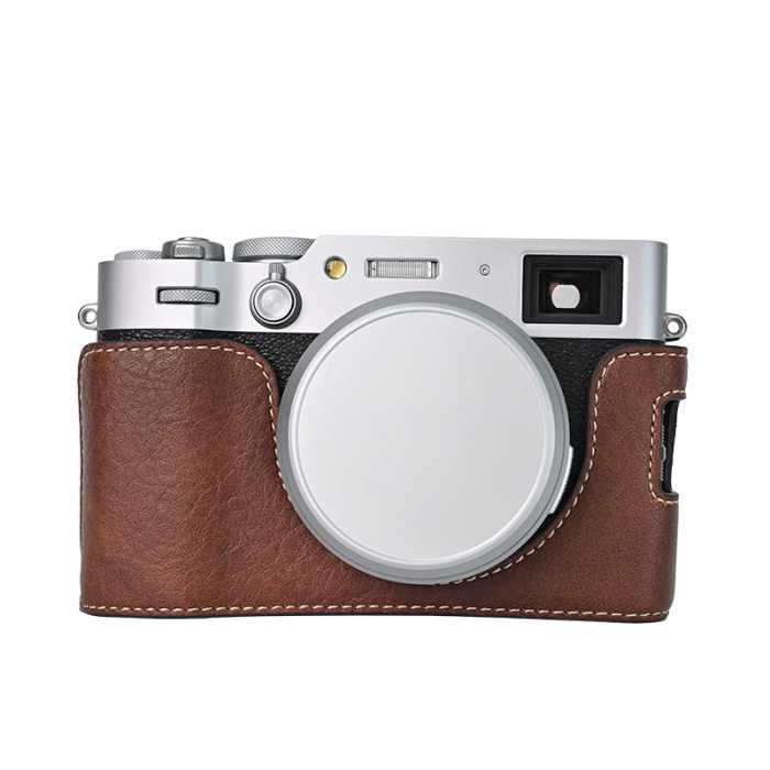 For Fujifilm X100VI Mark VI Lychee Pattern PU Base Black Blue Green