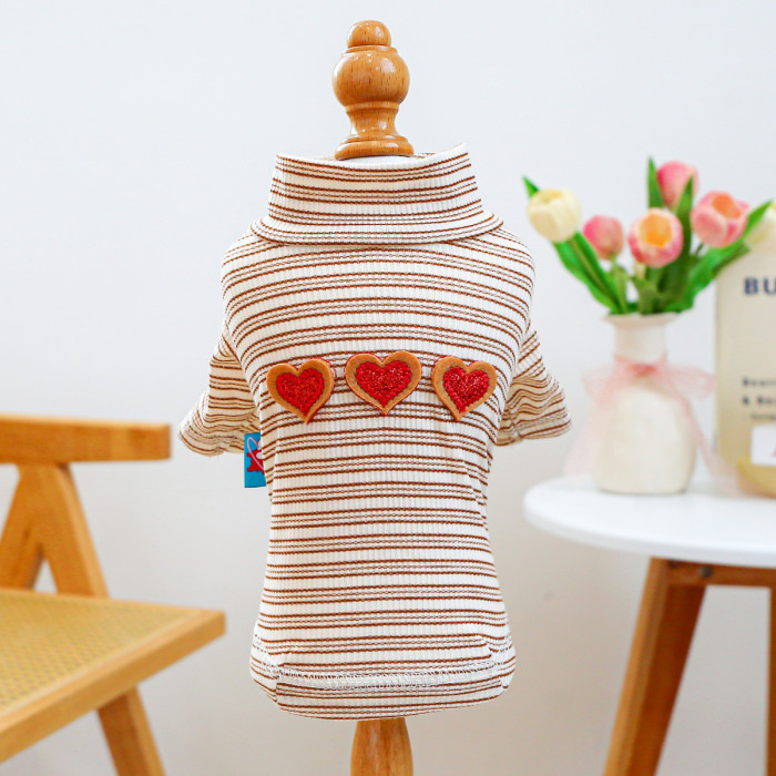 Warm Comfortable Pet Clothes Dog Cat Clothing Love Shirt Sweater Puppy Apparel